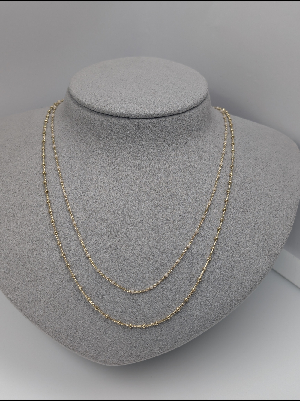 Gorjana Layered Gold Beaded Necklace - Double Strand Bb91 - Picture 6 of 6
